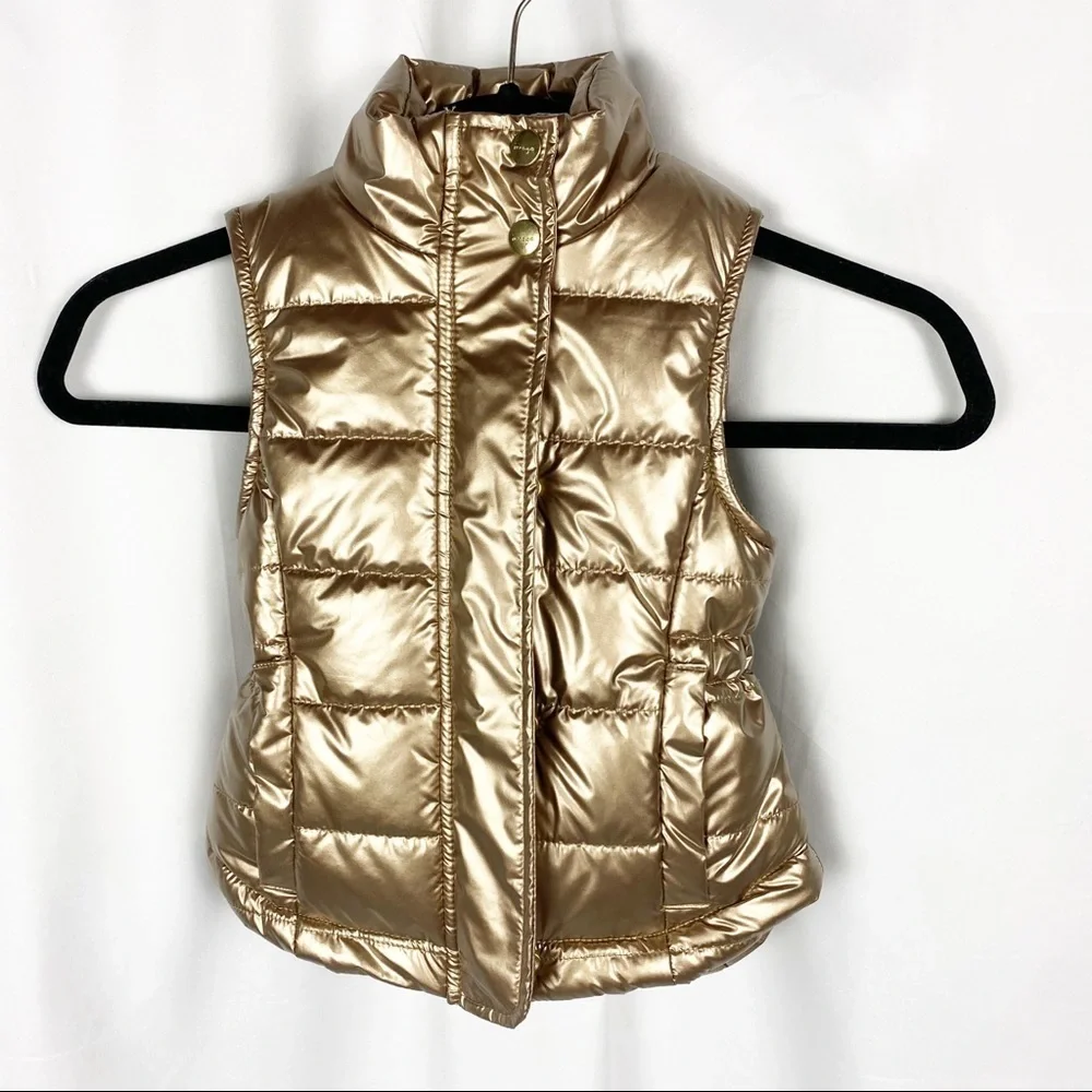 IMOGA Girls Gold Puffer Vest 4T